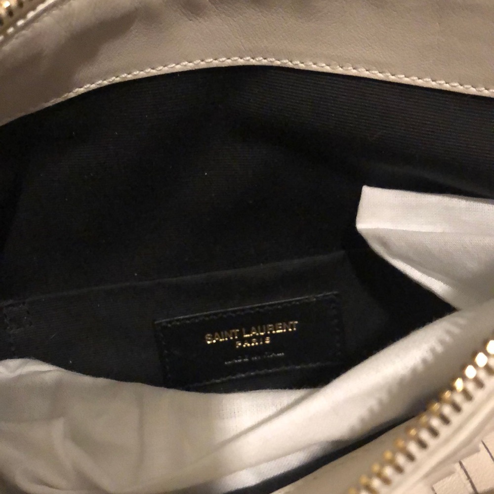 Saint Laurent Cream Fringe Crossbody Bag - Picture 5 of 6